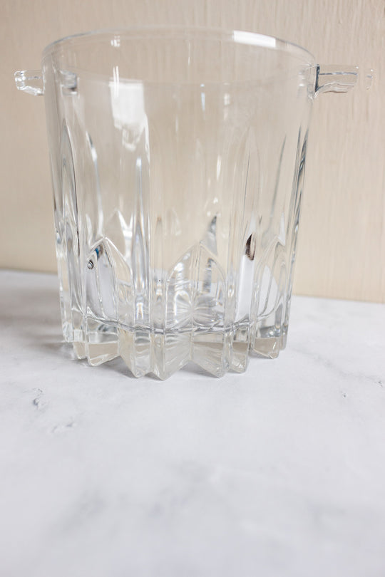 vintage Italian cut glass ice bucket