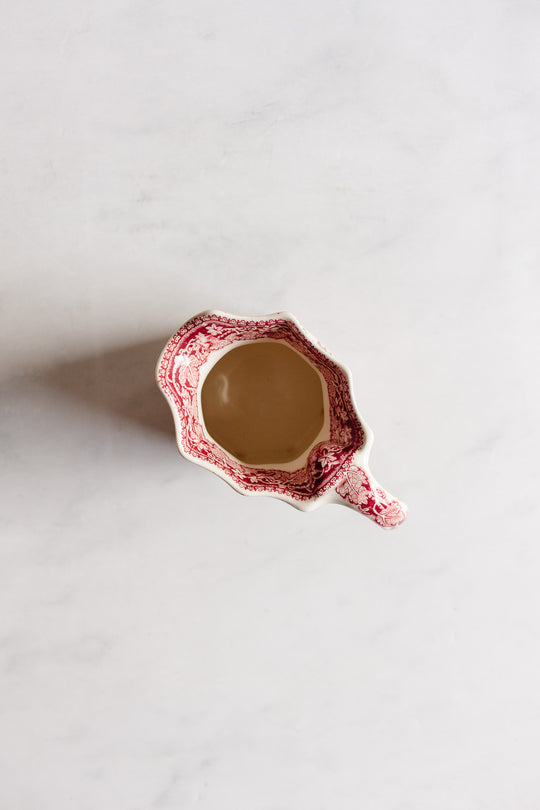 antique English Mason ironstone “Vista Pink” dinnerware collection