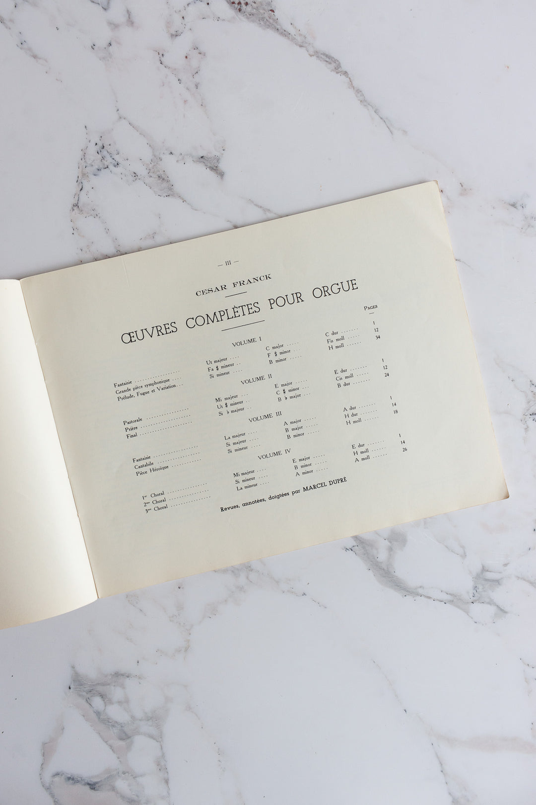 1930s french "oeuvres pour orgue" with red typography