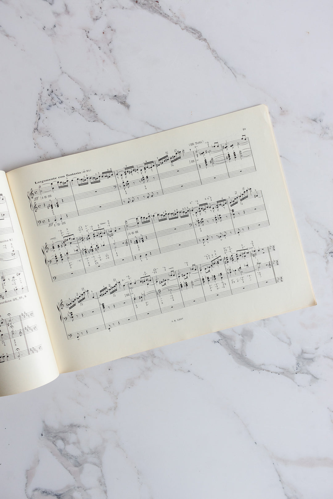 1930s french "oeuvres pour orgue" with red typography