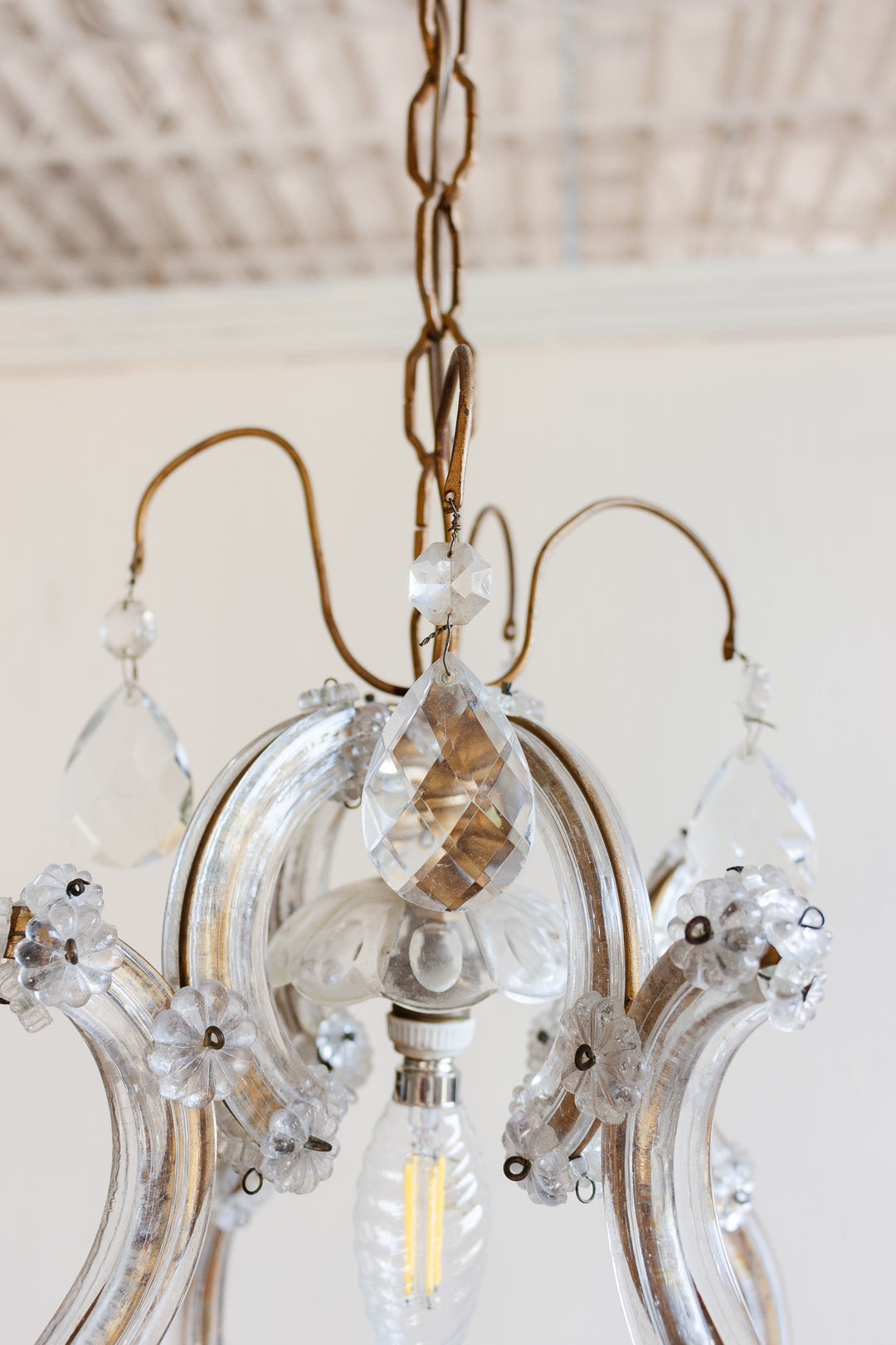 1930s vintage italian murano crystal chandelier