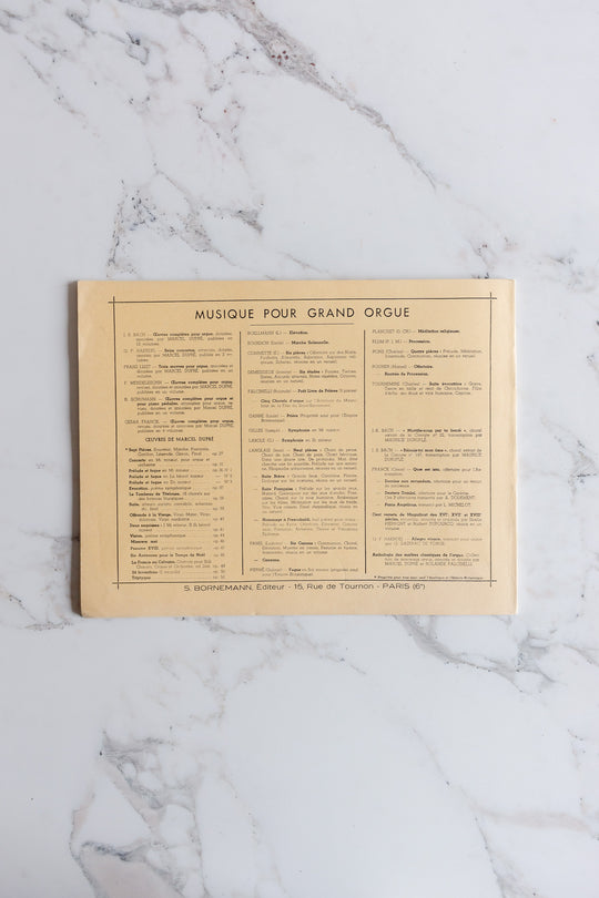 1930s french "oeuvres pour orgue" with red typography