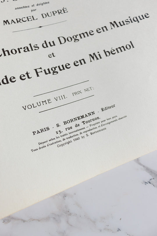 1930s french "oeuvres pour orgue" with red typography
