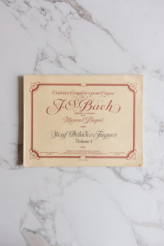 1930s french "oeuvres pour orgue" with red typography