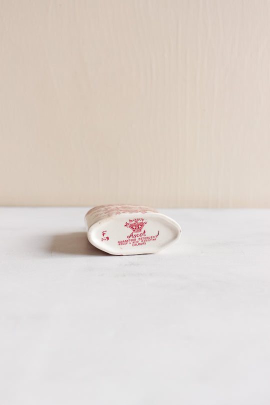 antique English Mason ironstone “Vista Pink” dinnerware collection