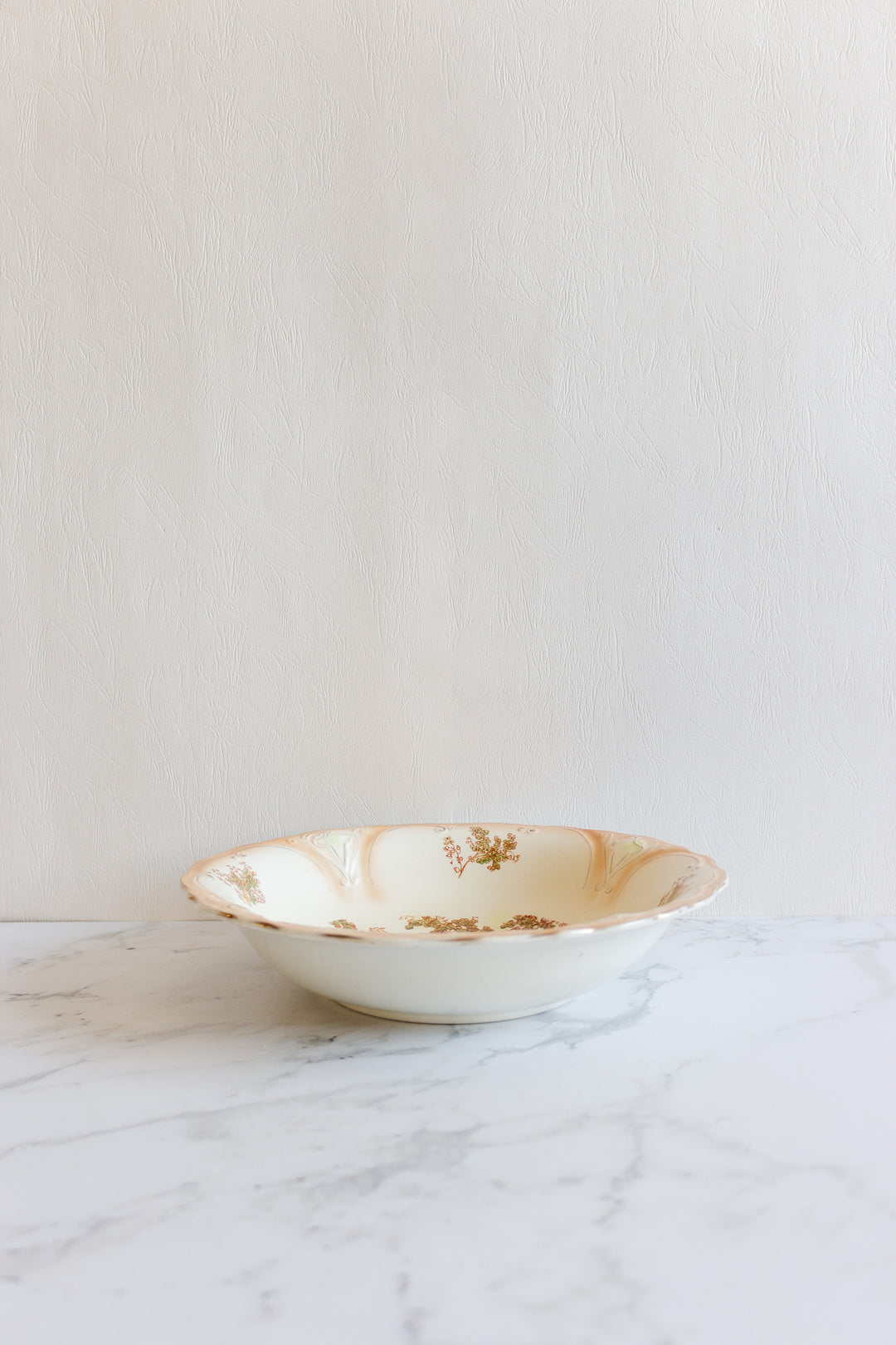 antique crown ducalware birds of paradise hand painted serving bowl