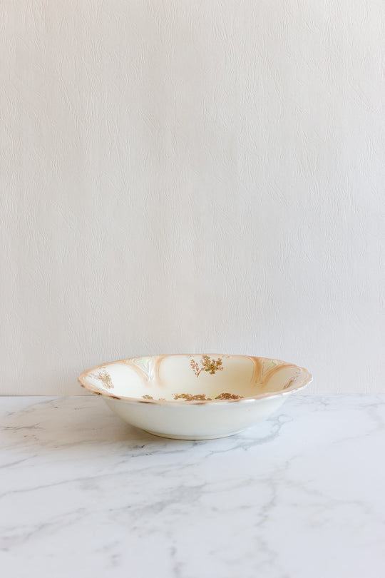 antique crown ducalware birds of paradise hand painted serving bowl