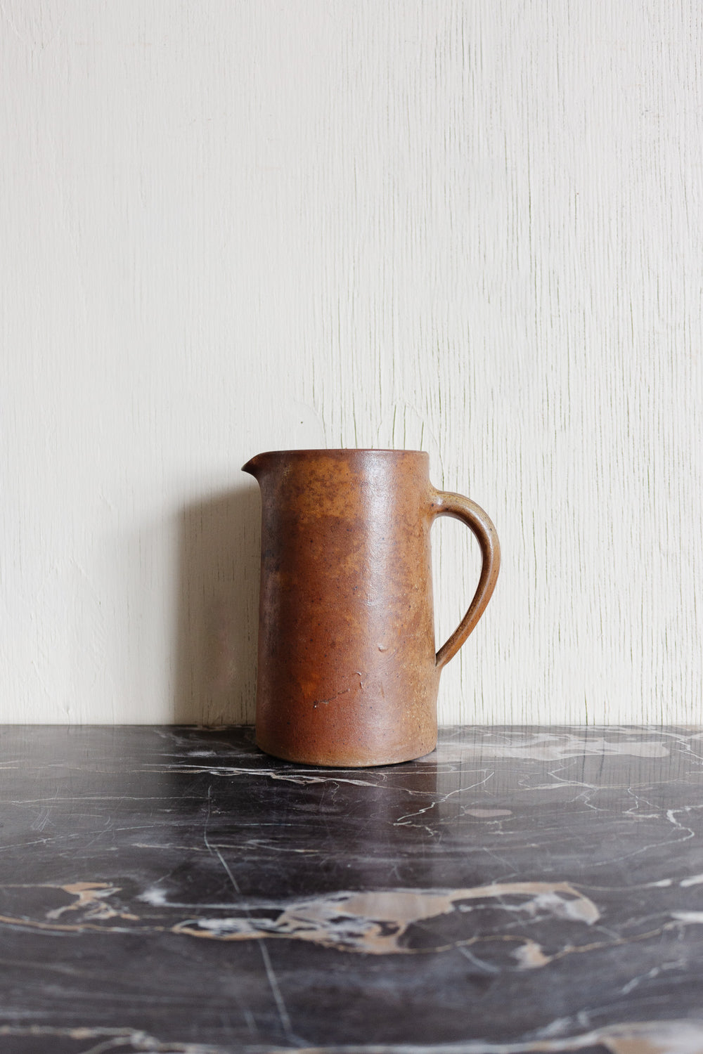 vintage French stoneware pitcher