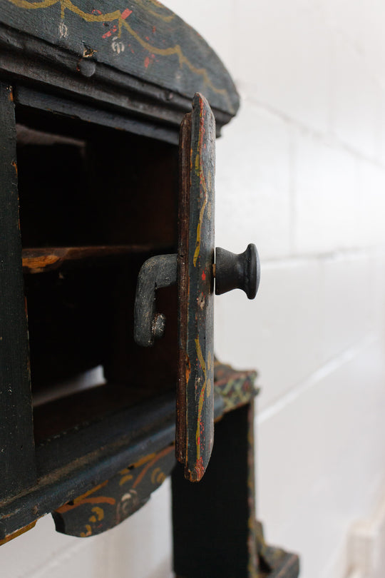 19th century European folk art spice rack shelf
