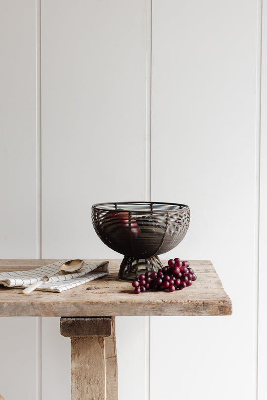 vintage french wire compote or planter