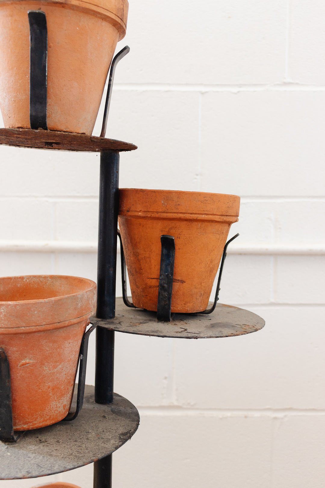 vintage French wrought iron florist display stand