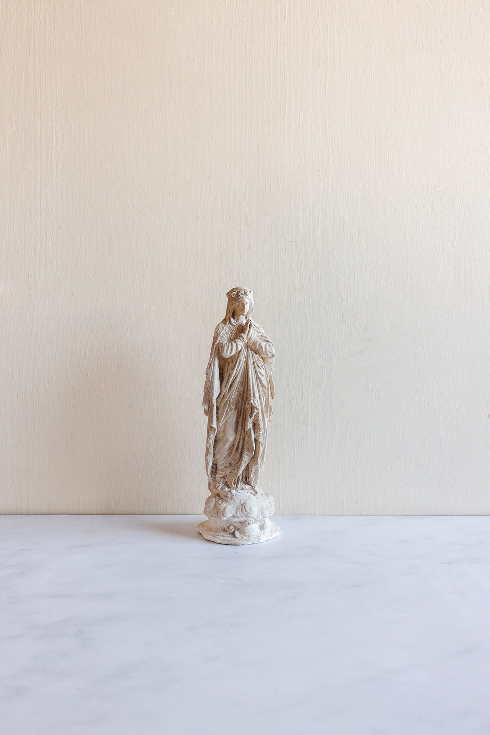 19th century French plaster “vierge Marie” sculpture
