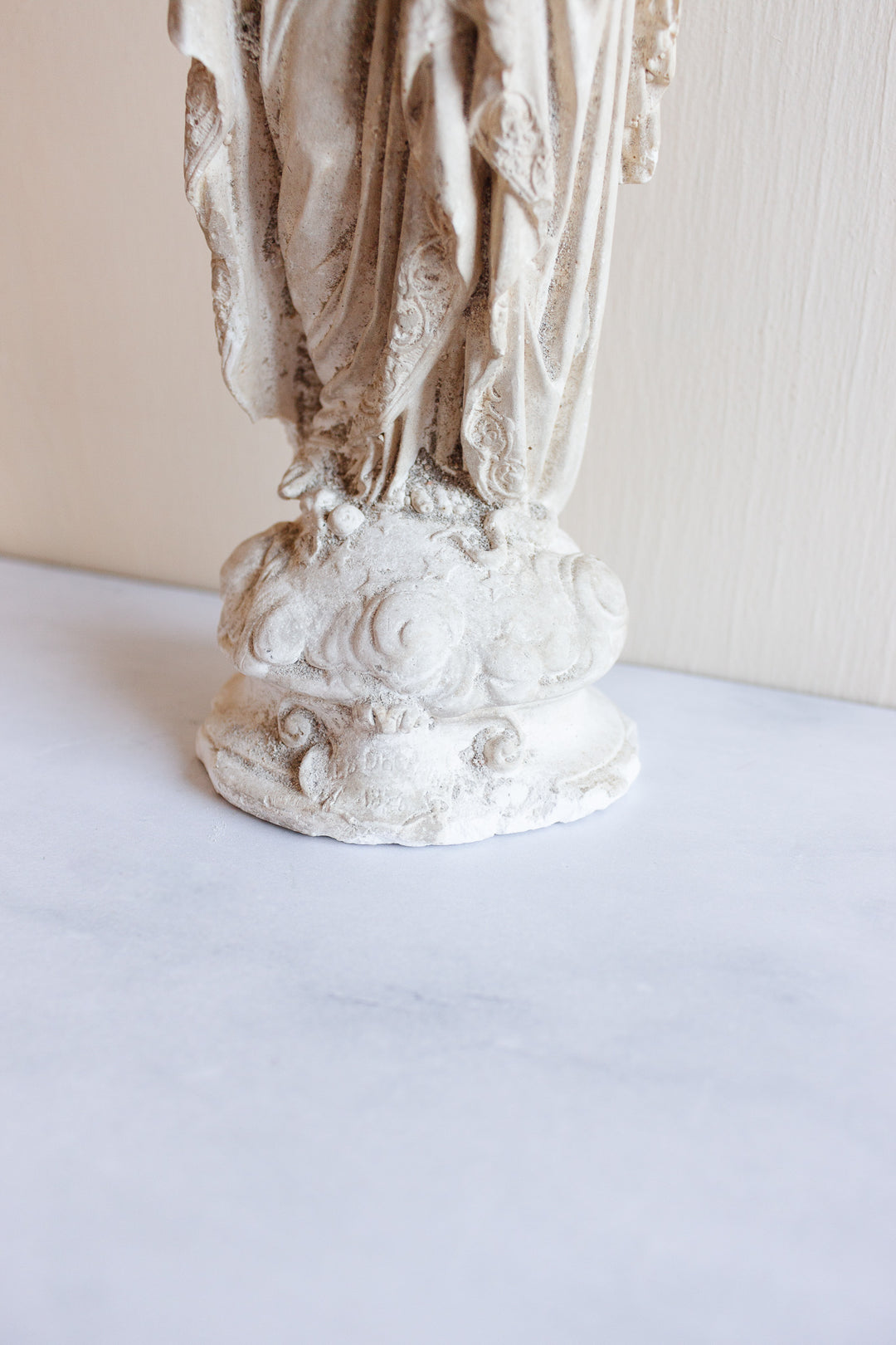 19th century French plaster “vierge Marie” sculpture