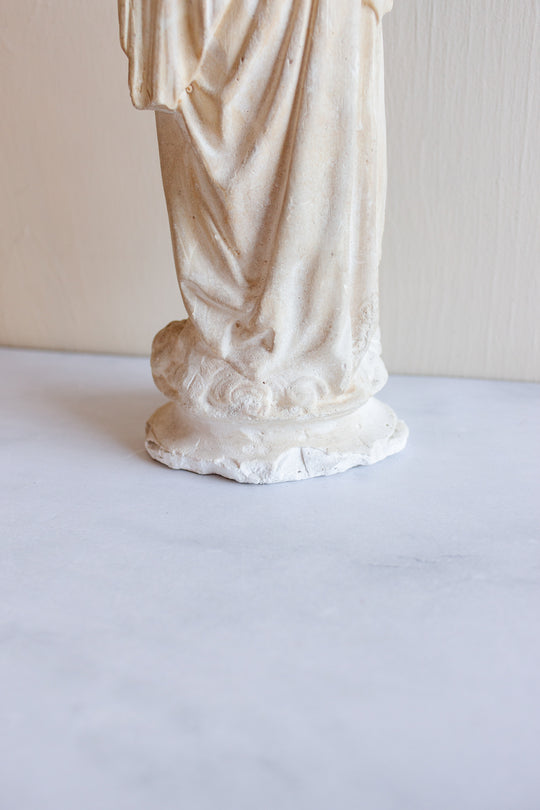 19th century French plaster “vierge Marie” sculpture