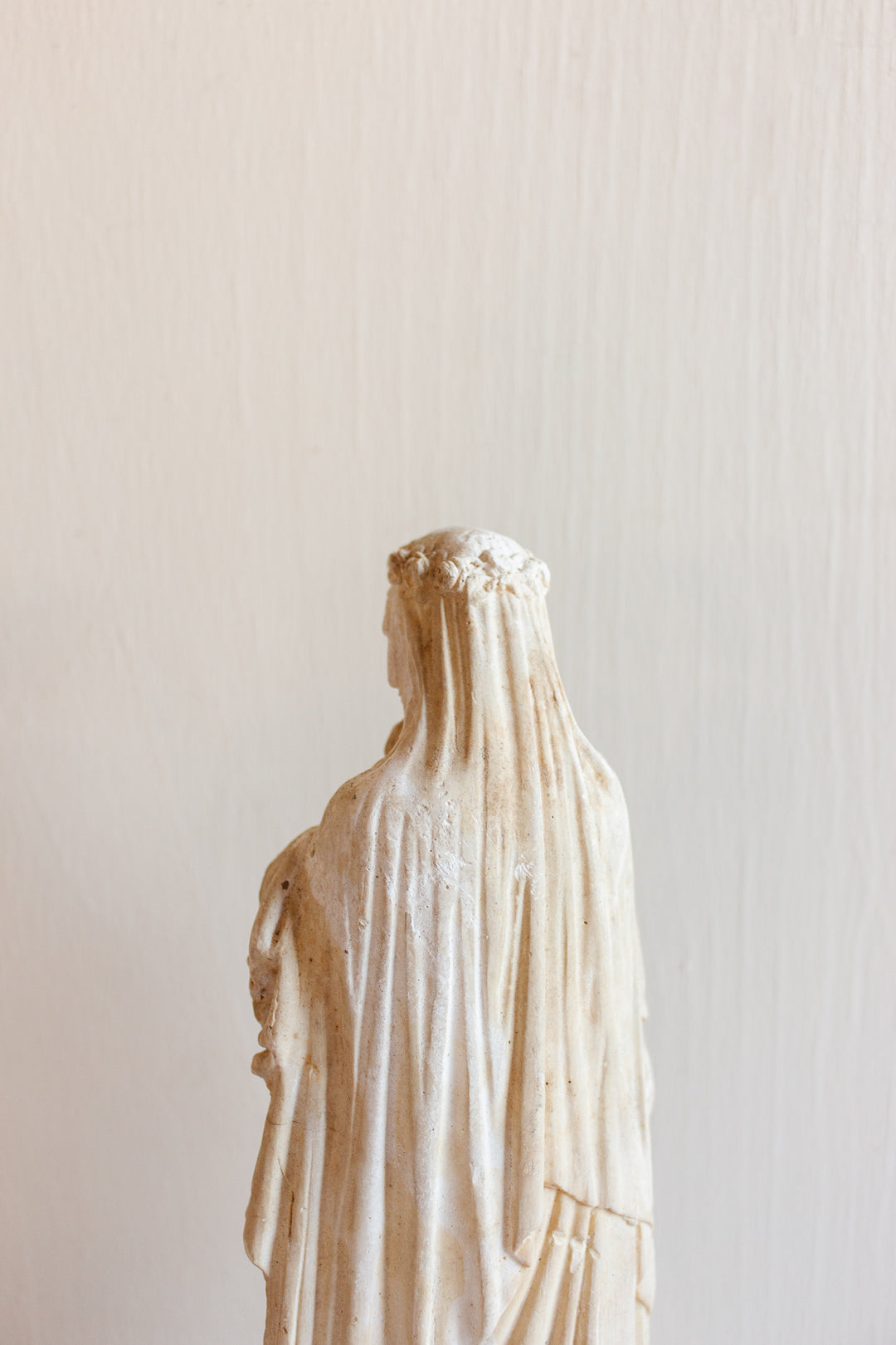 19th century French plaster “vierge Marie” sculpture