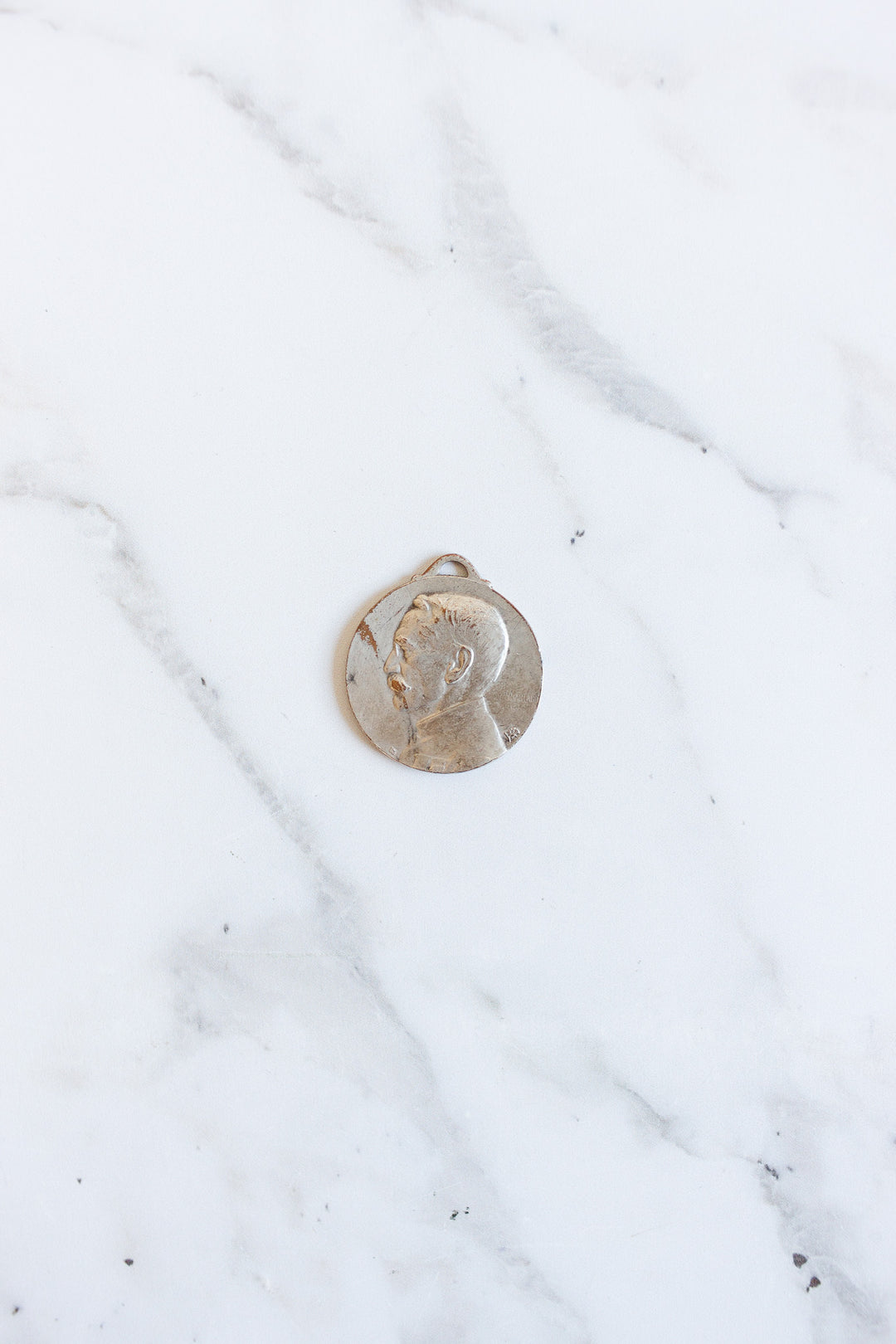 antique french WW1 medallion "until the end"