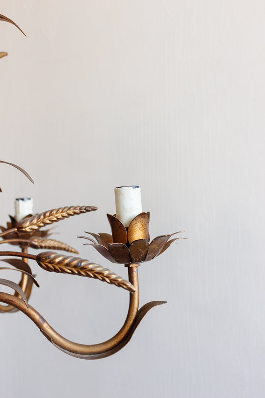 1970s Hans Kögl “golden wheat” chandelier