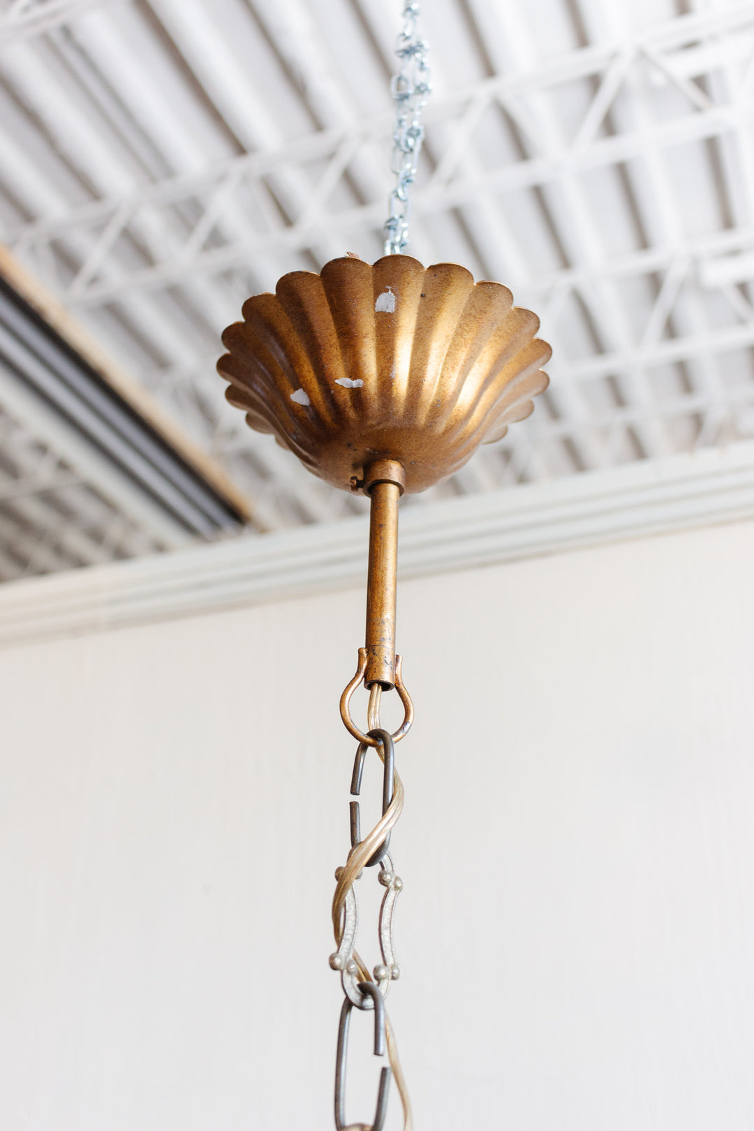 1970s Hans Kögl “golden wheat” chandelier