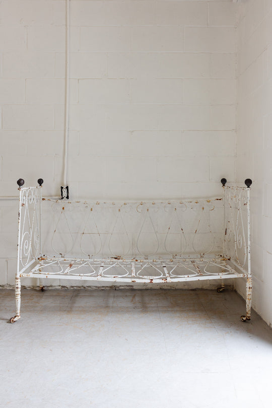 antique french iron daybed
