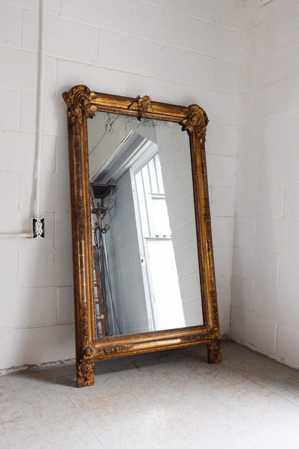 19th century French Louis Philippe overmantel mirror