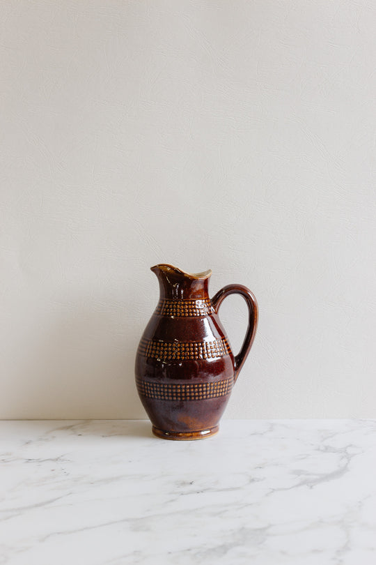 vintage french stoneware pitcher