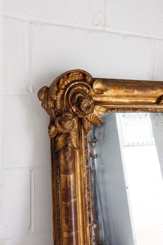 19th century French Louis Philippe overmantel mirror