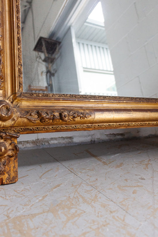 19th century French Louis Philippe overmantel mirror