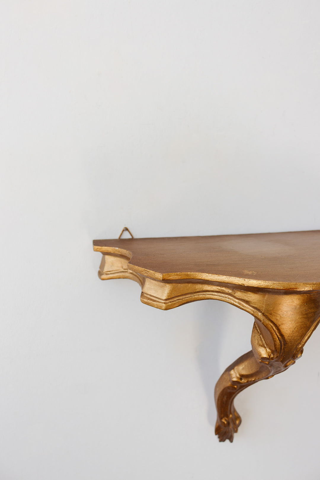 vintage italian florentine gilt wall mounted shelf