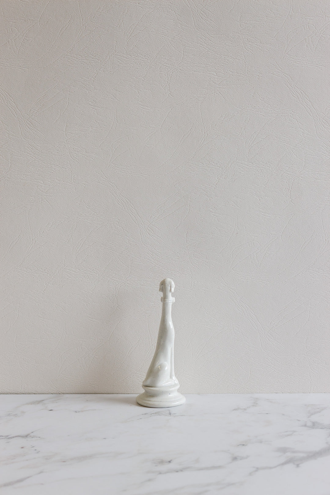 20th century french long necked dog figurine