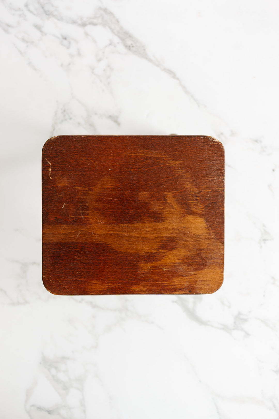 vintage french turned leg wood "petite" stool