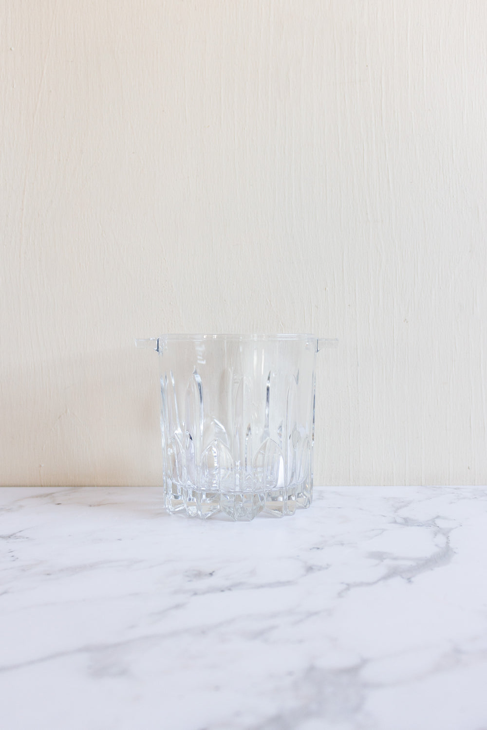 vintage italian cut glass ice bucket