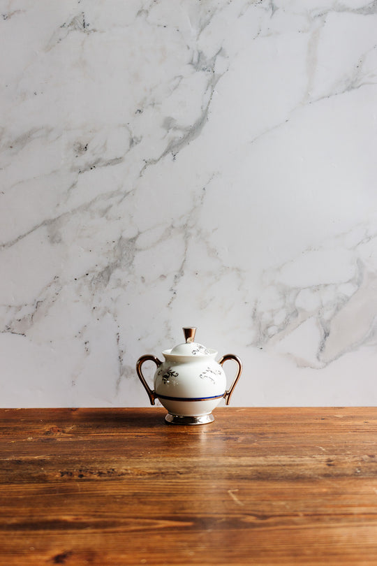 vintage italian richard ginori teapot and sugar bowl