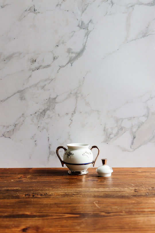 vintage italian richard ginori teapot and sugar bowl