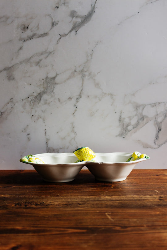 vintage italian lemon serving dish