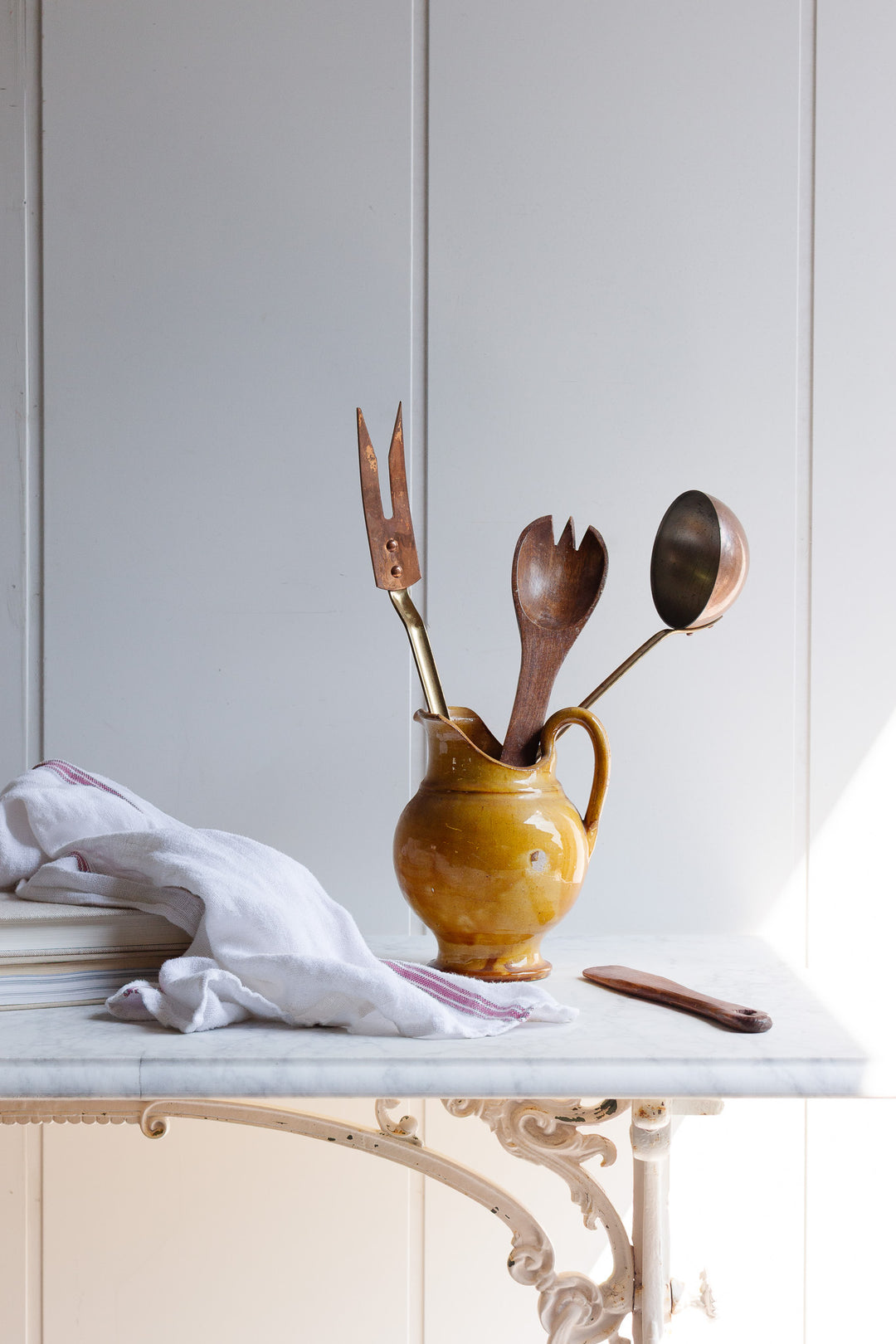 vintage french studio pottery jug