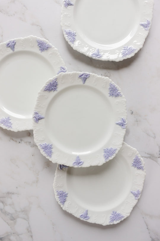 vintage royal staffordshire salad plates with raised design
