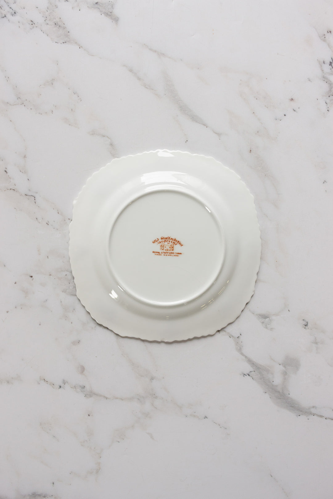 vintage royal staffordshire salad plates with raised design
