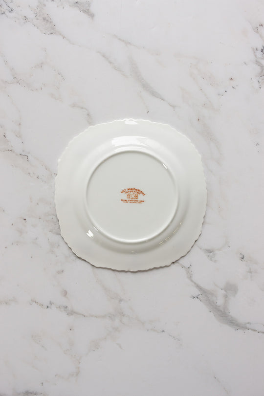 vintage royal staffordshire salad plates with raised design