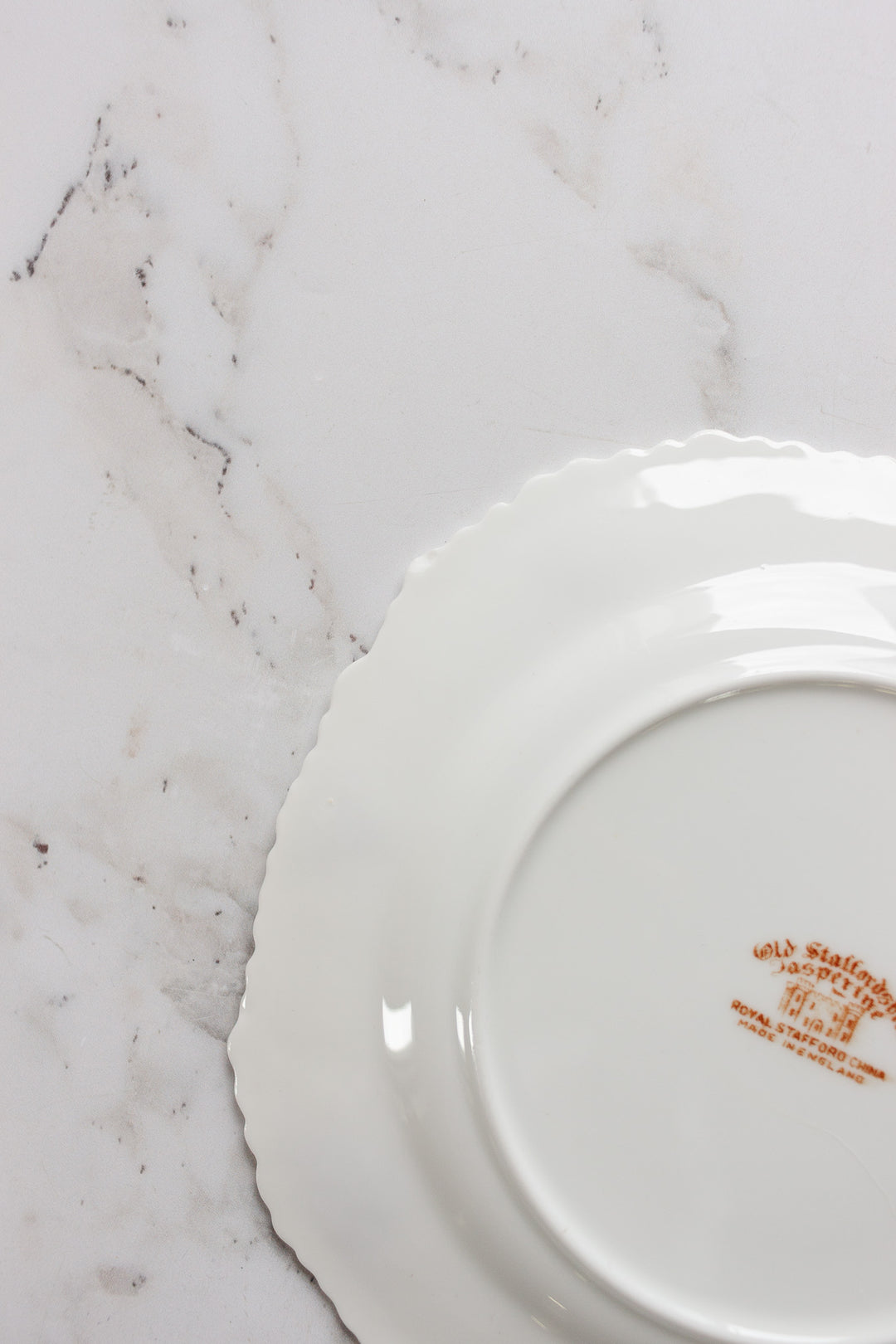 vintage royal staffordshire salad plates with raised design
