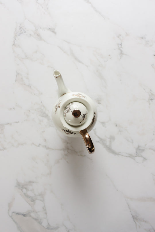 vintage italian richard ginori teapot and sugar bowl