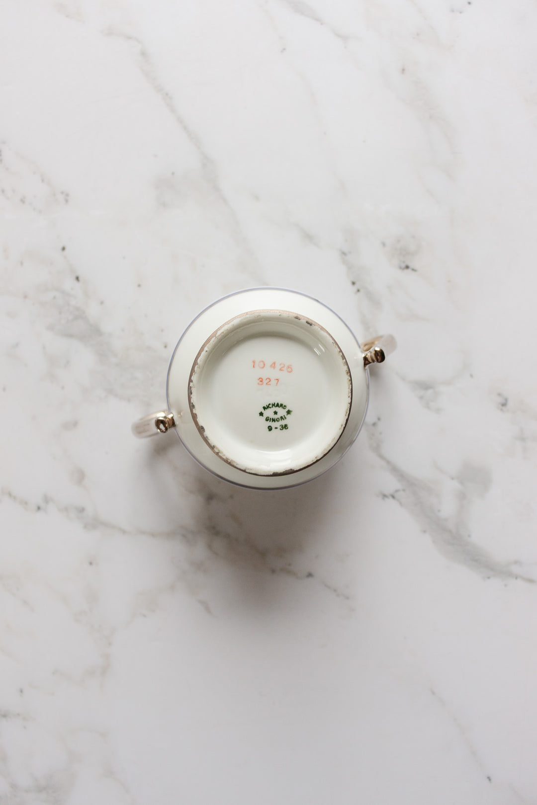 vintage italian richard ginori teapot and sugar bowl