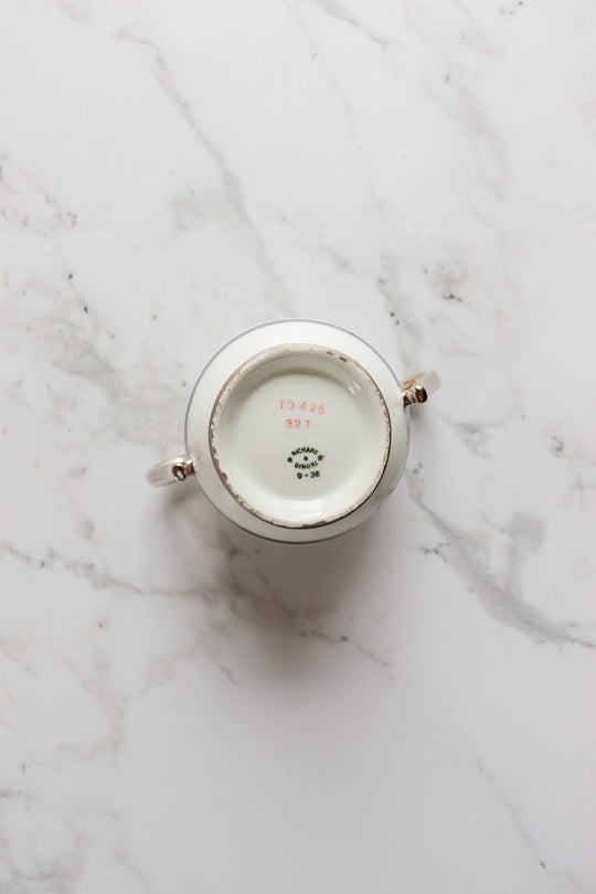 vintage italian richard ginori teapot and sugar bowl