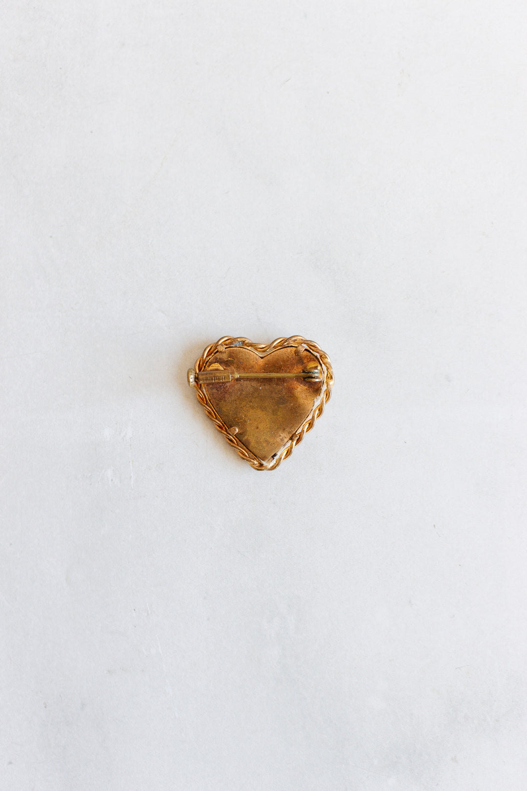 antique french "fleurs en coeur" brooch