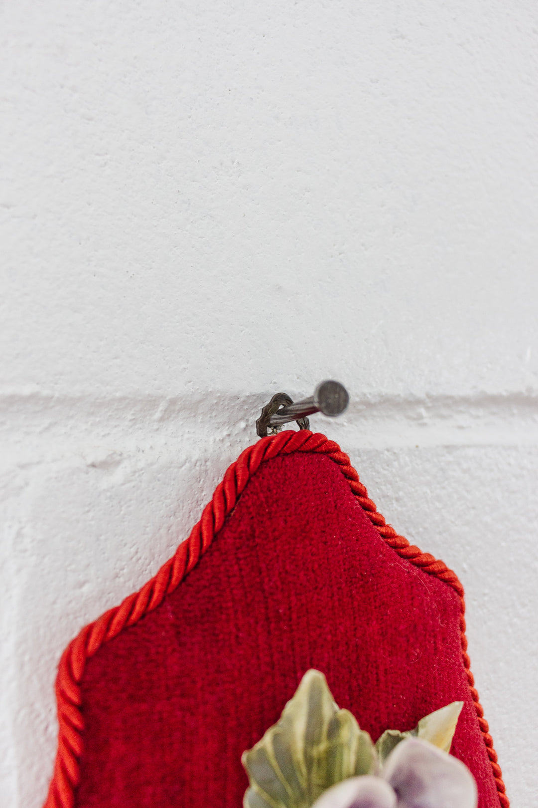 vintage Italian Capodimonte porcelain flowers on velvet