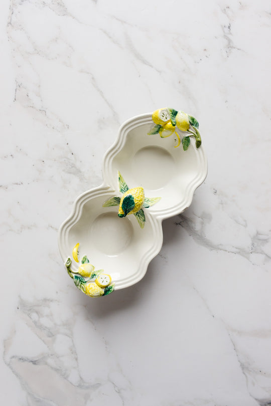 vintage italian lemon serving dish