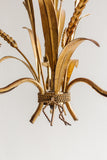 vintage Italian gilt foliate “golden wheat” chandelier