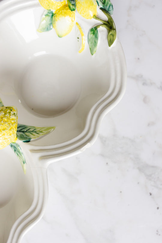 vintage italian lemon serving dish