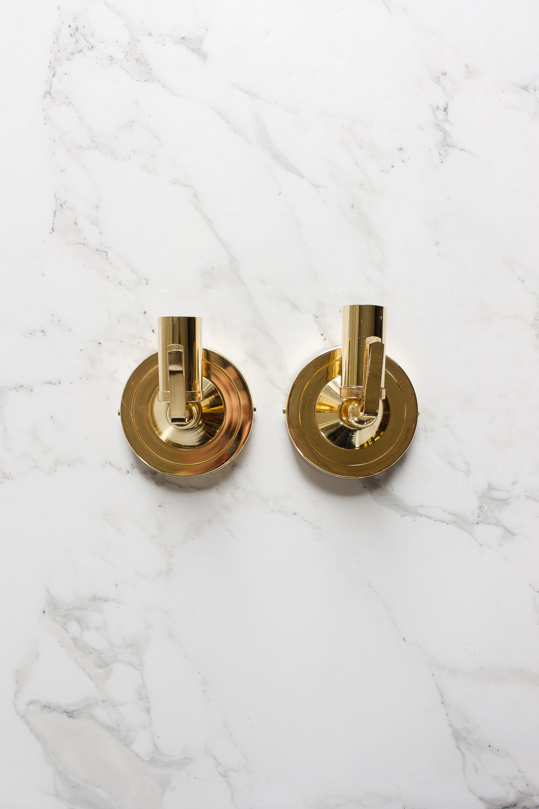 pair of classic vintage french brass wall sconces