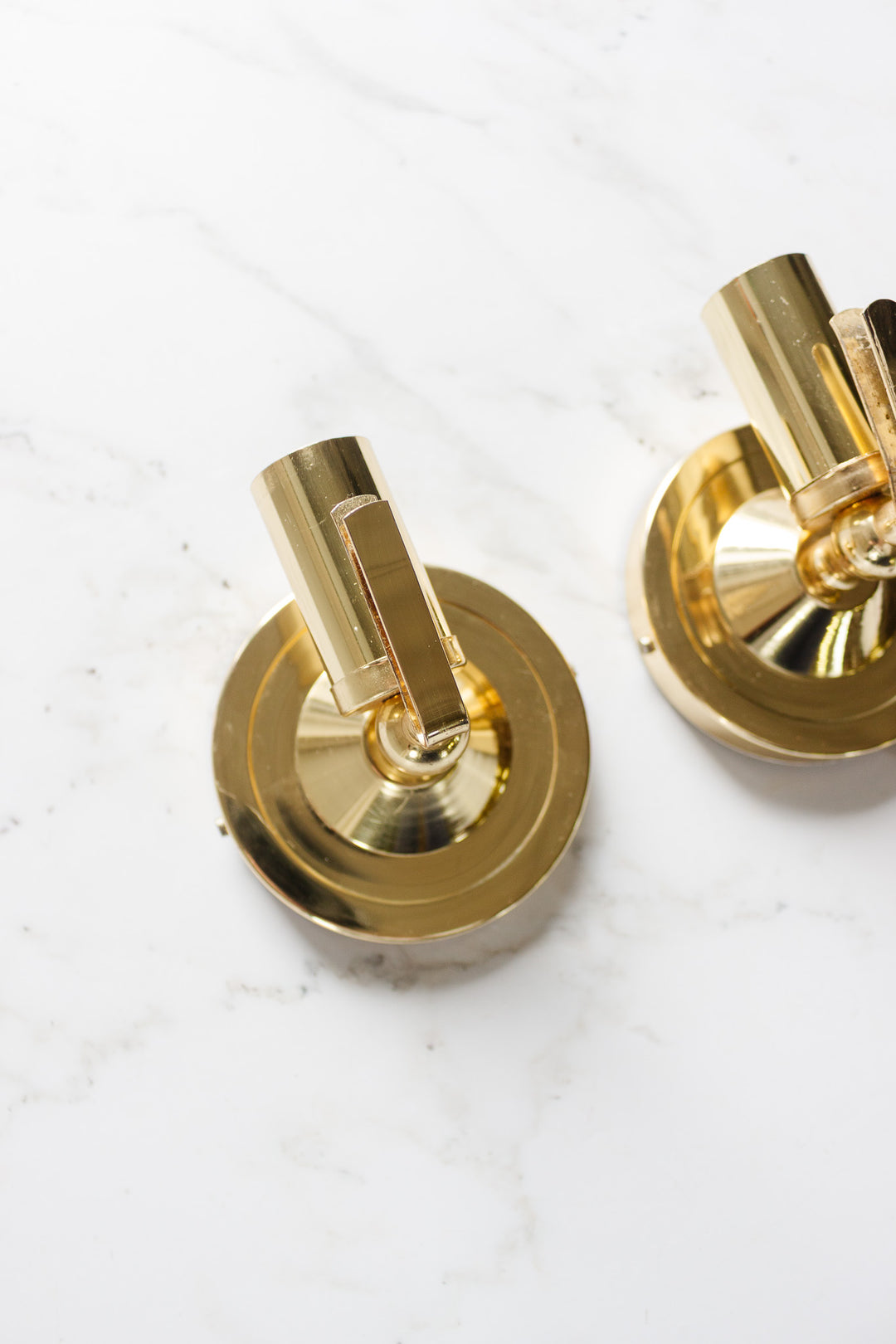 pair of classic vintage french brass wall sconces