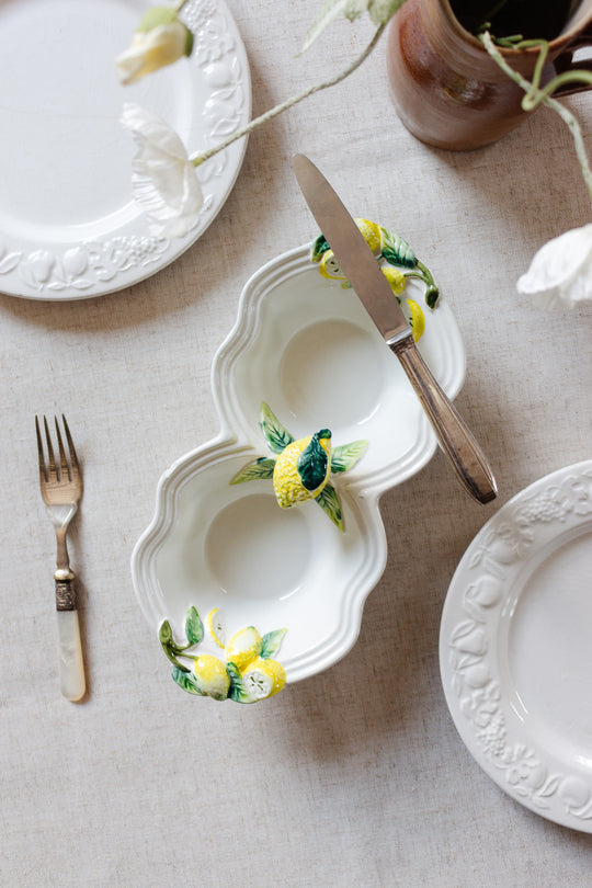 vintage italian lemon serving dish